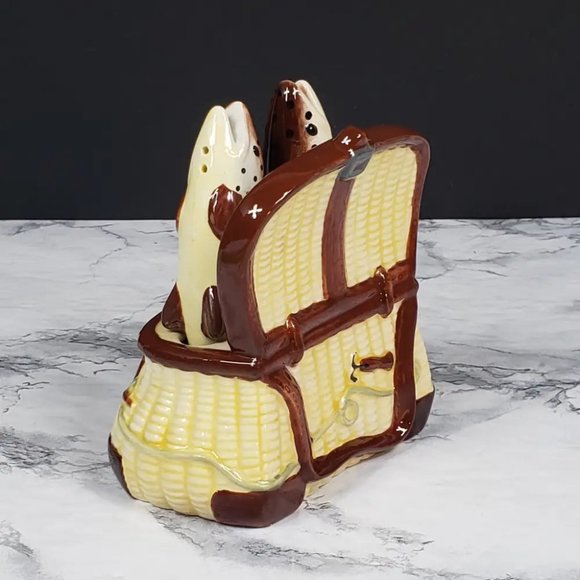 Trout Basket Salt Pepper Shaker Set - Picture 3 of 9